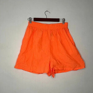 Vintage Women's Orange Nylon Sunrays Athletic Shorts Size XL